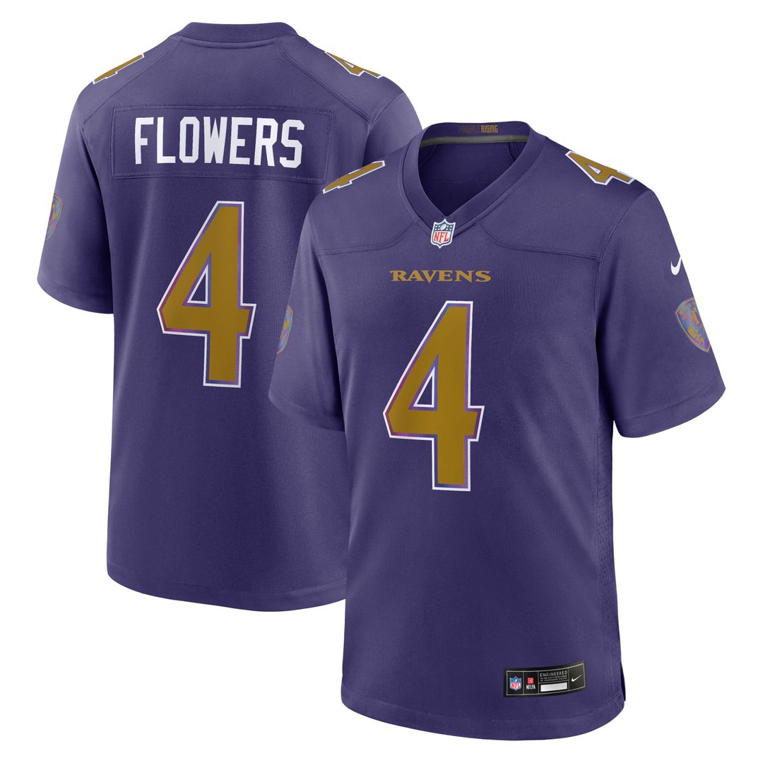 Zay Flowers Baltimore Ravens Alternate Game Jersey - Black