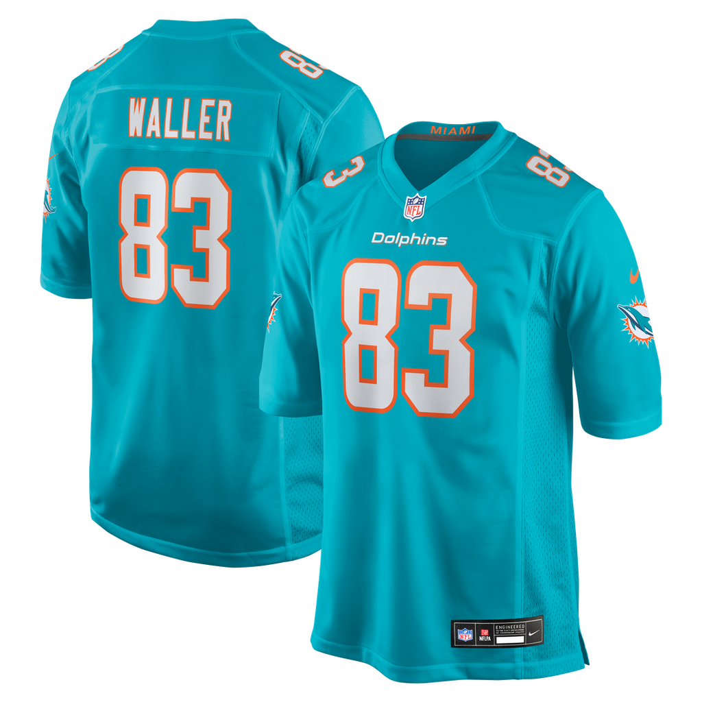 Darren Waller Miami Dolphins Game Jersey - Aqua