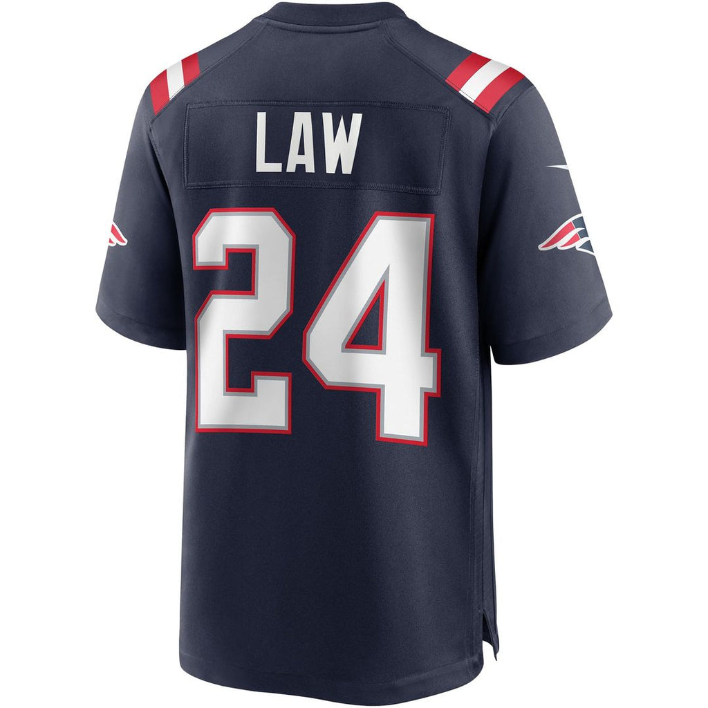 Ty Law New England Patriots Game Jersey - Navy