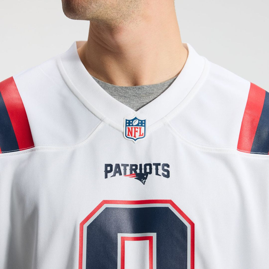 Christian Gonzalez New England Patriots Game Jersey - White