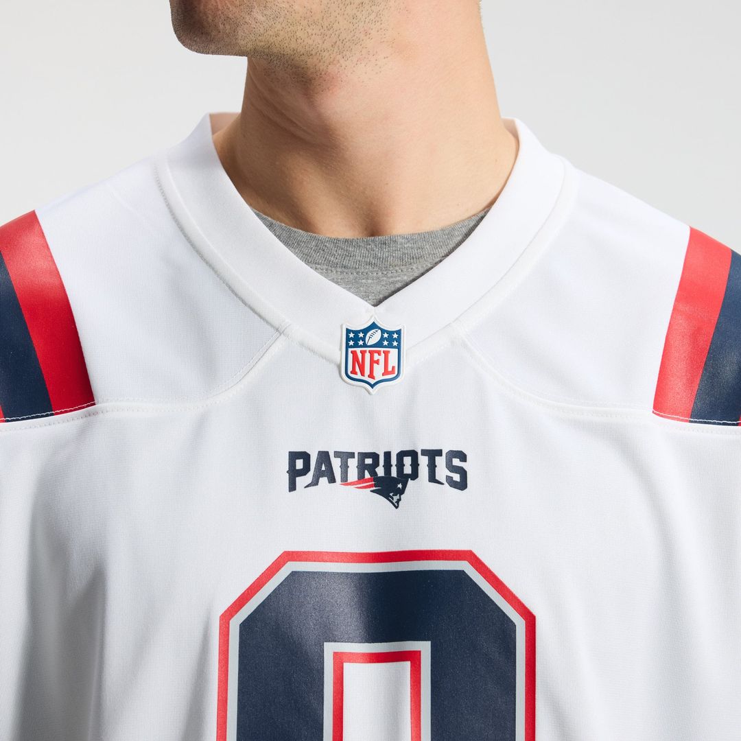 Christian Gonzalez New England Patriots Game Jersey - White