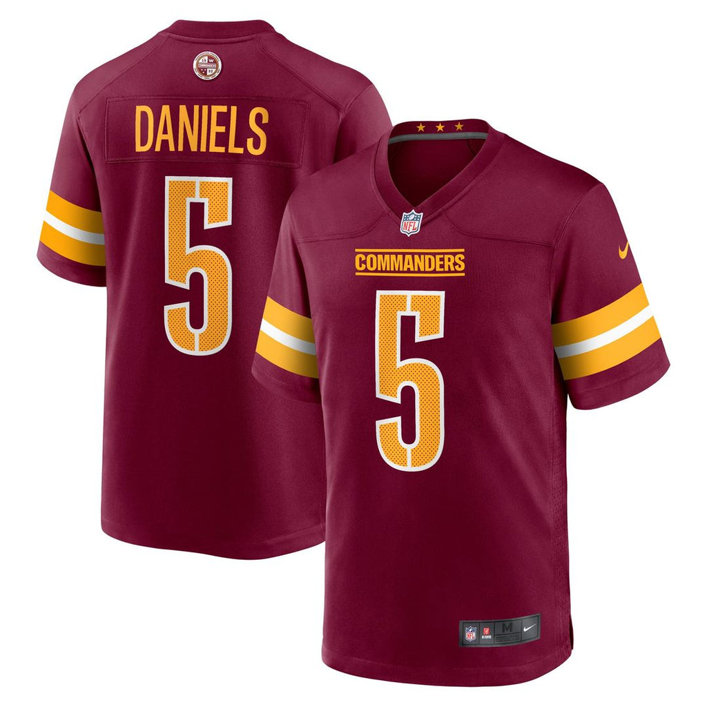 Jayden Daniels Washington Commanders Game Jersey - Burgundy