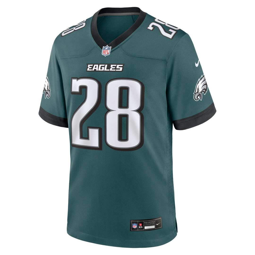 Will Shipley Philadelphia Eagles Game Jersey - Midnight Green