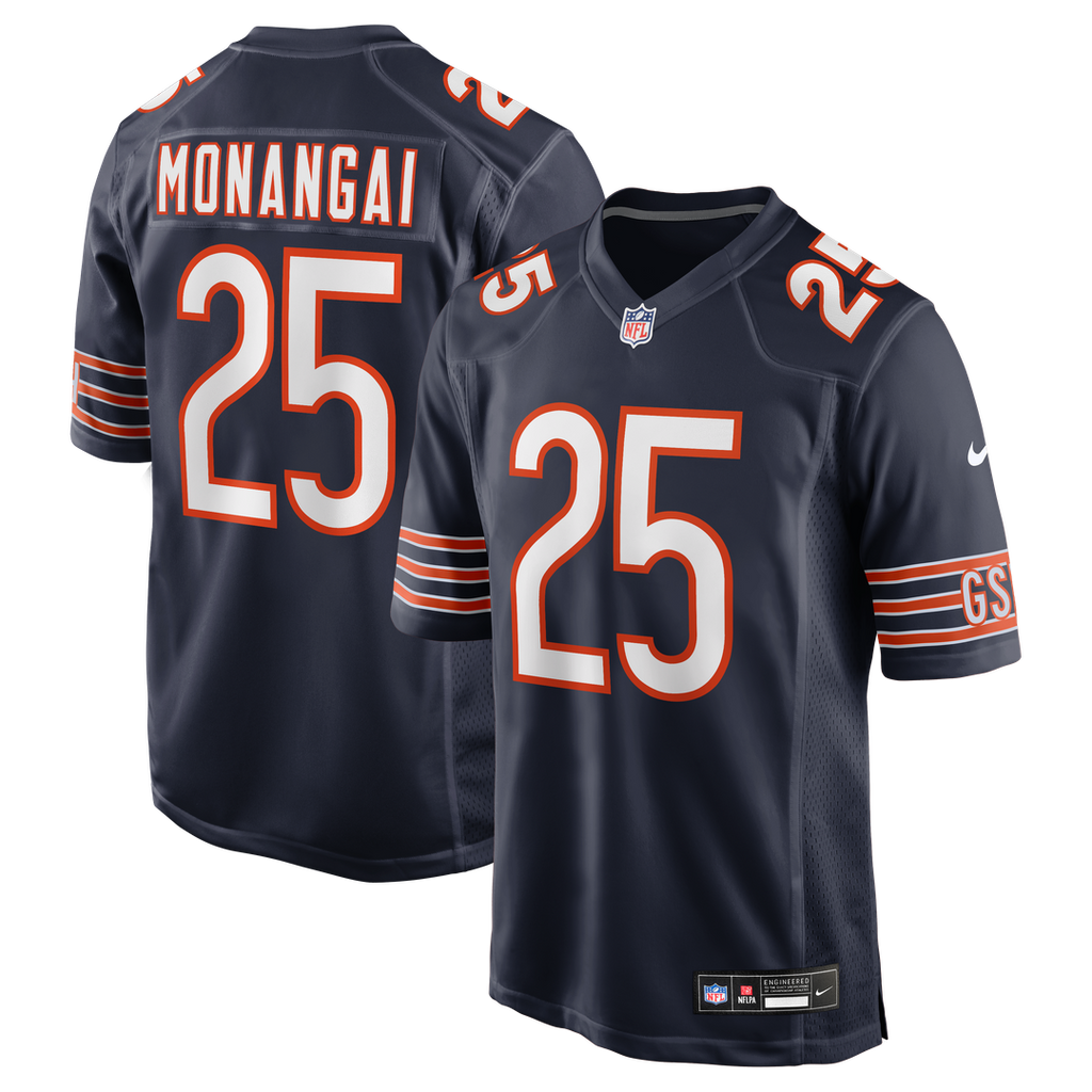 Kyle Monangai Chicago Bears Game Jersey - Navy