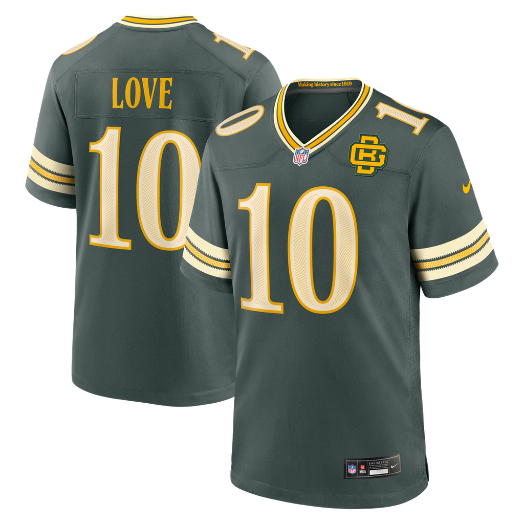 Jordan Love Green Bay Packers 2026 Rivalries Collection Game Jersey - Green