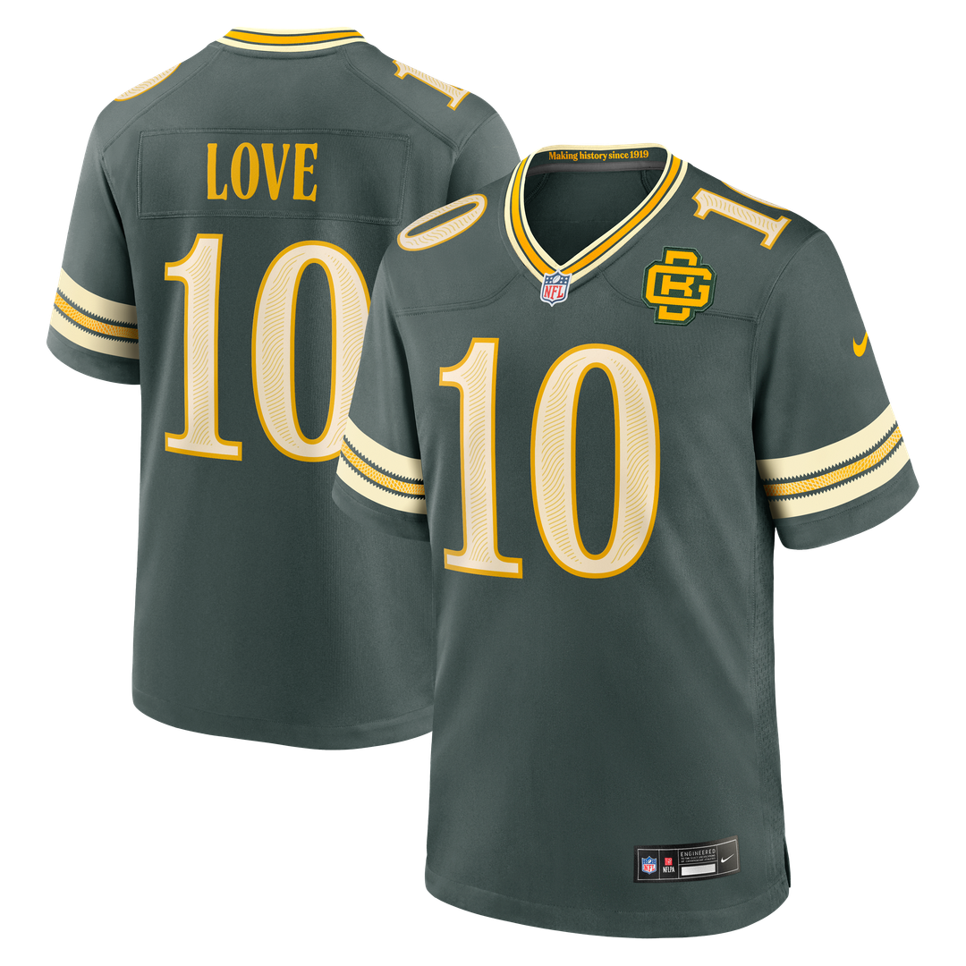 Jordan Love Green Bay Packers 2026 Rivalries Collection Game Jersey - Green