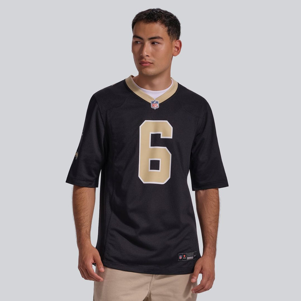 Tyler Shough New Orleans Saints Game Jersey - Black