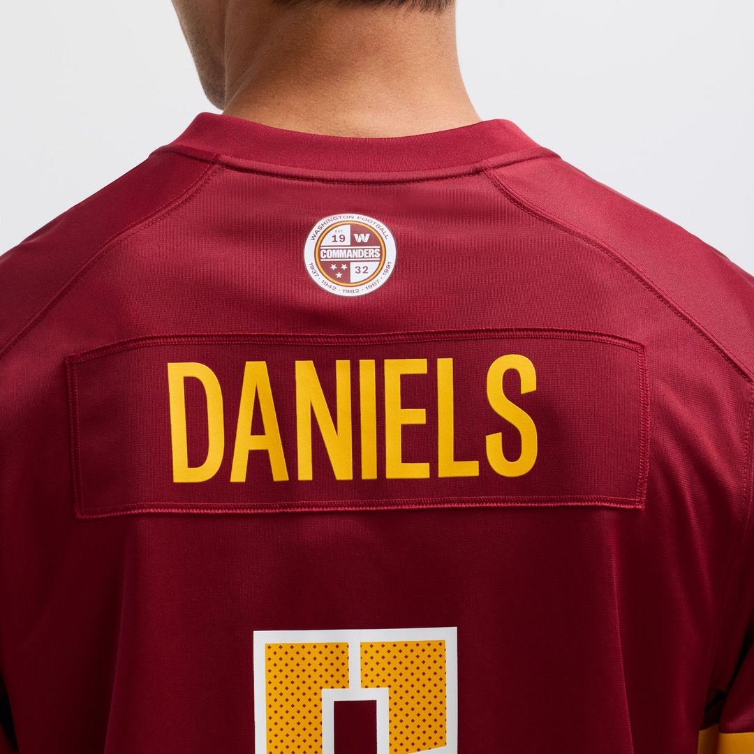 Jayden Daniels Washington Commanders Game Jersey - Burgundy