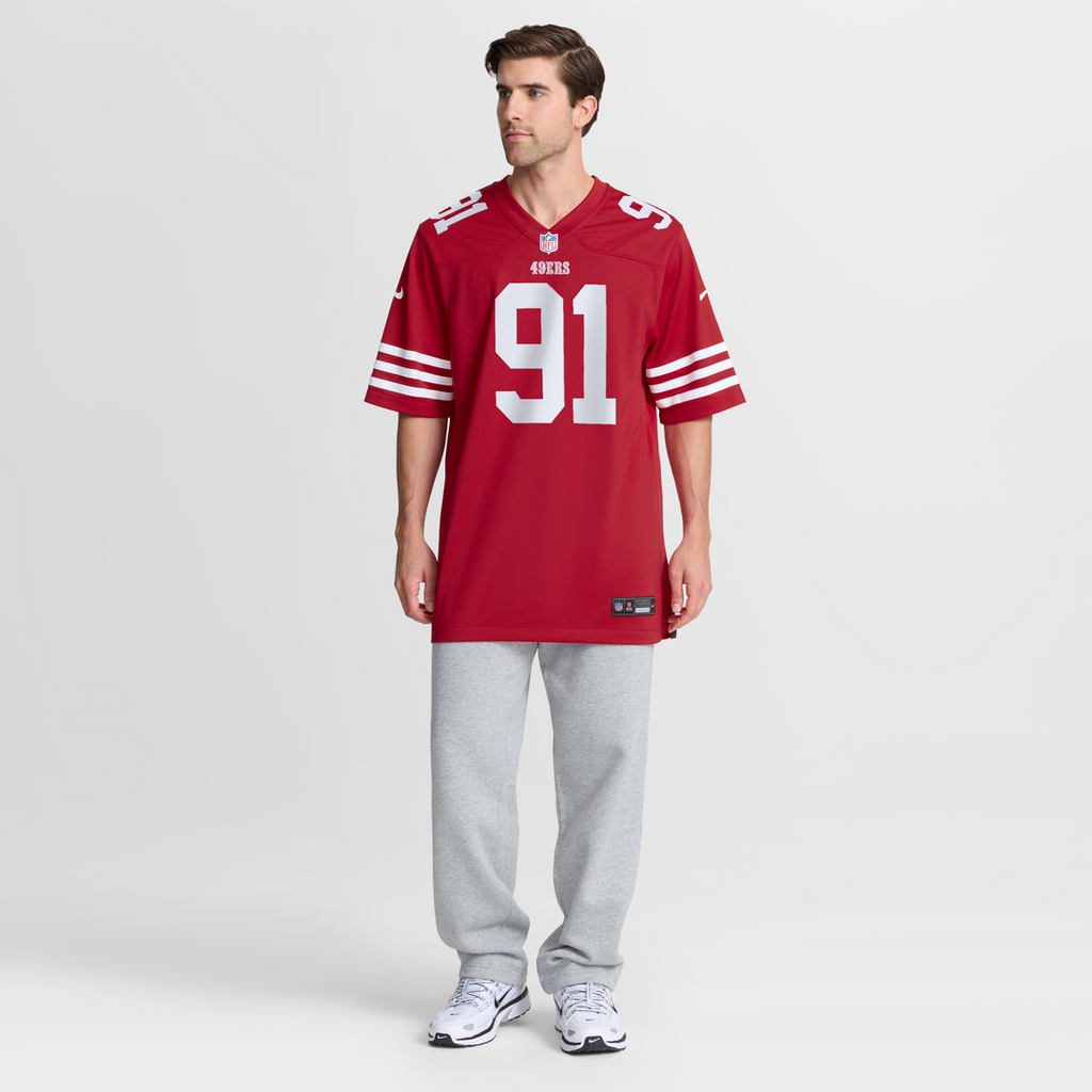 Sam Okuayinonu San Francisco 49ers Game Jersey - Scarlet
