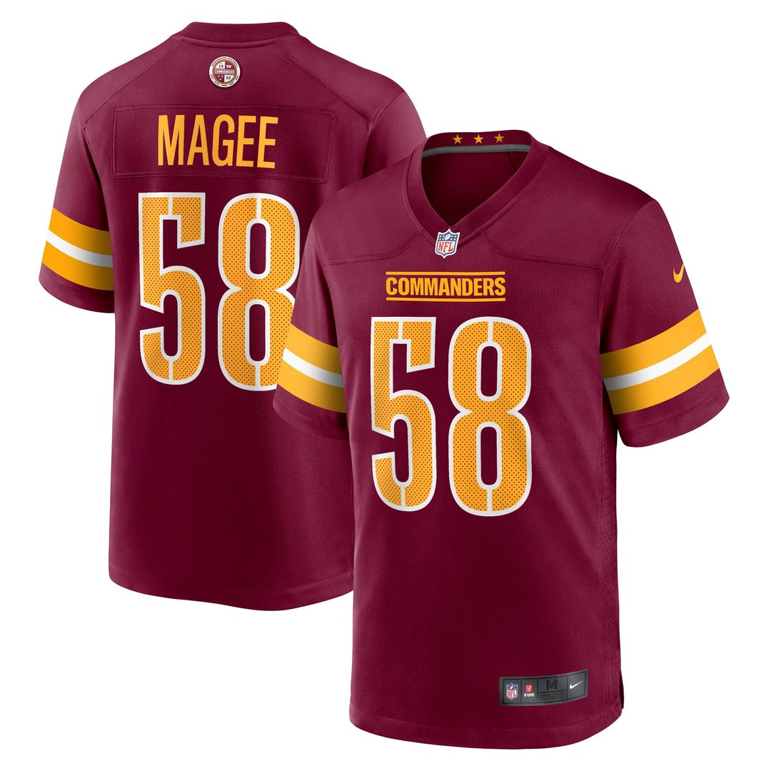 Jordan Magee Washington Commanders Game Jersey - Burgundy