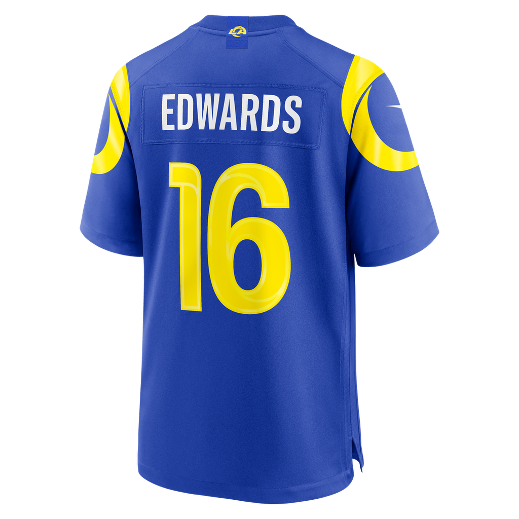 Tru Edwards Los Angeles Rams Game Jersey - Royal Blue