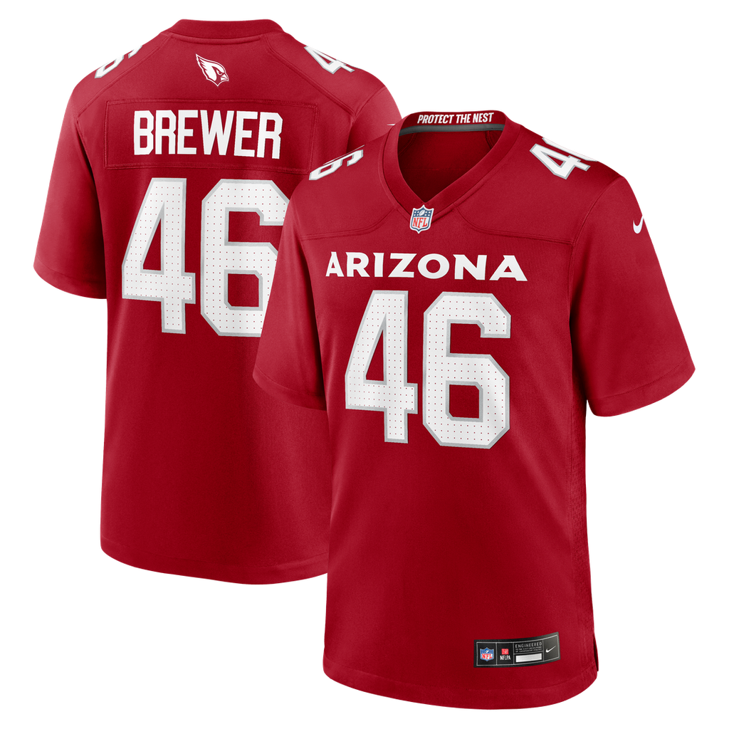 Aaron Brewer Arizona Cardinals Game Jersey - Cardinal