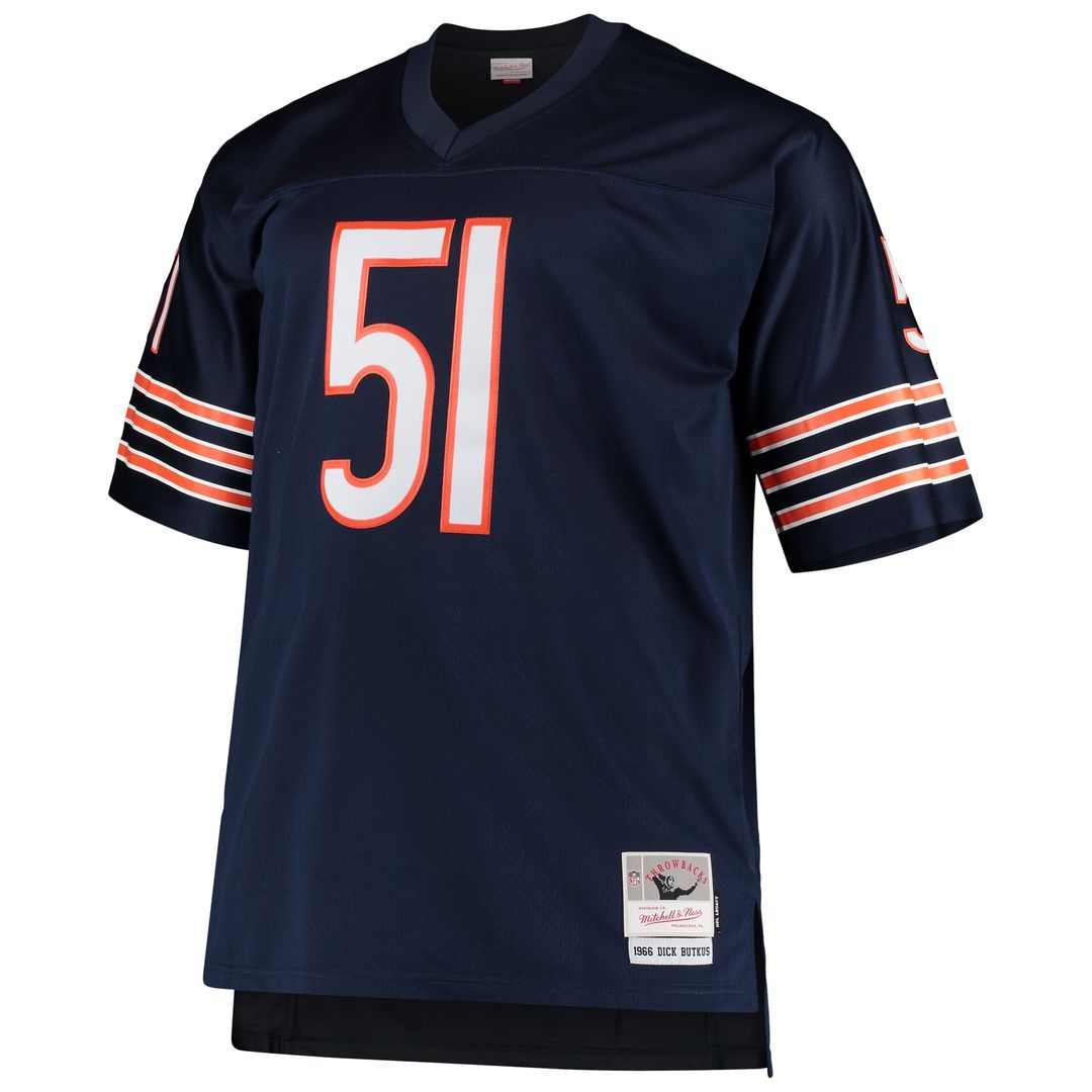 Dick Butkus Chicago Bears Big & Tall 1966 Replica Jersey - Navy