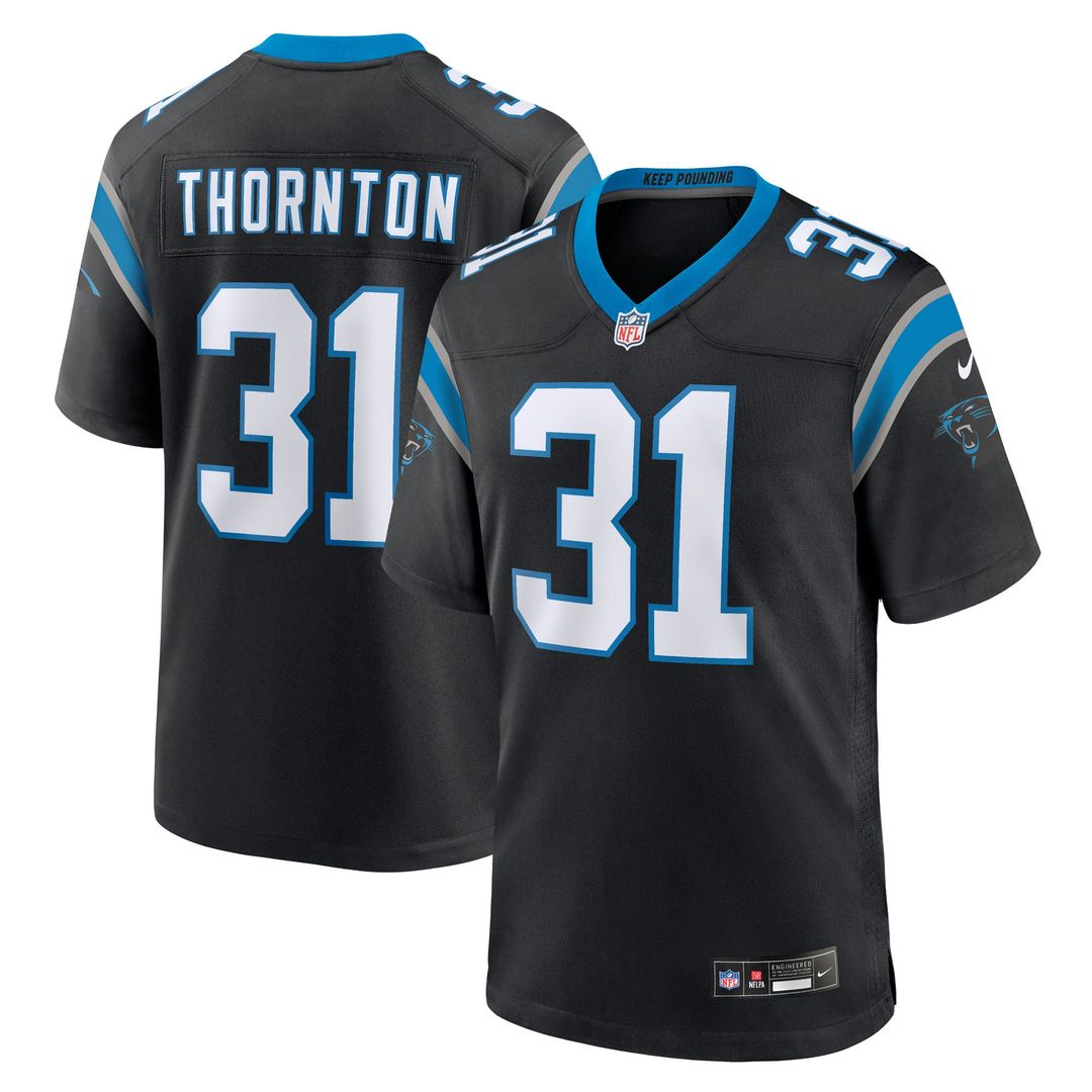 Corey Thornton Carolina Panthers Game Jersey - Black