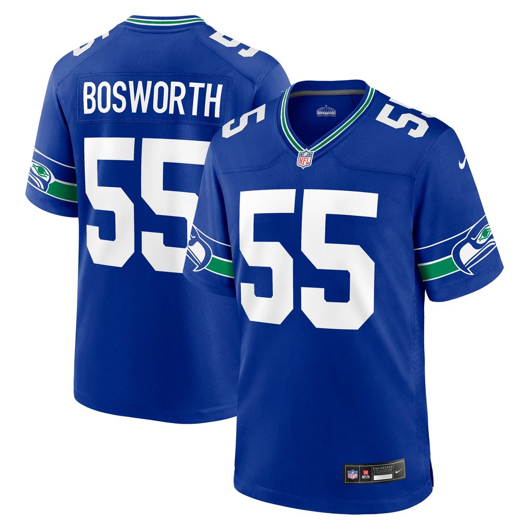Brian Bosworth Seattle Seahawks Alternate Game Jersey - Royal Blue