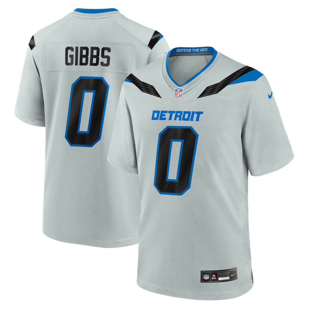 Jahmyr Gibbs Detroit Lions 2026 Rivalries Collection Game Jersey - Silver