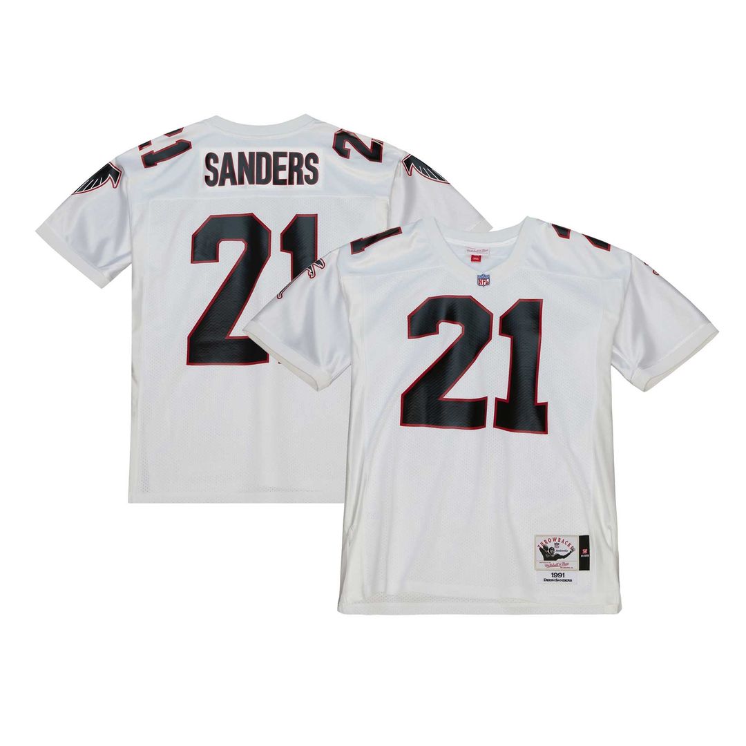 Deion Sanders Atlanta Falcons 1991 Authentic Throwback Jersey - White