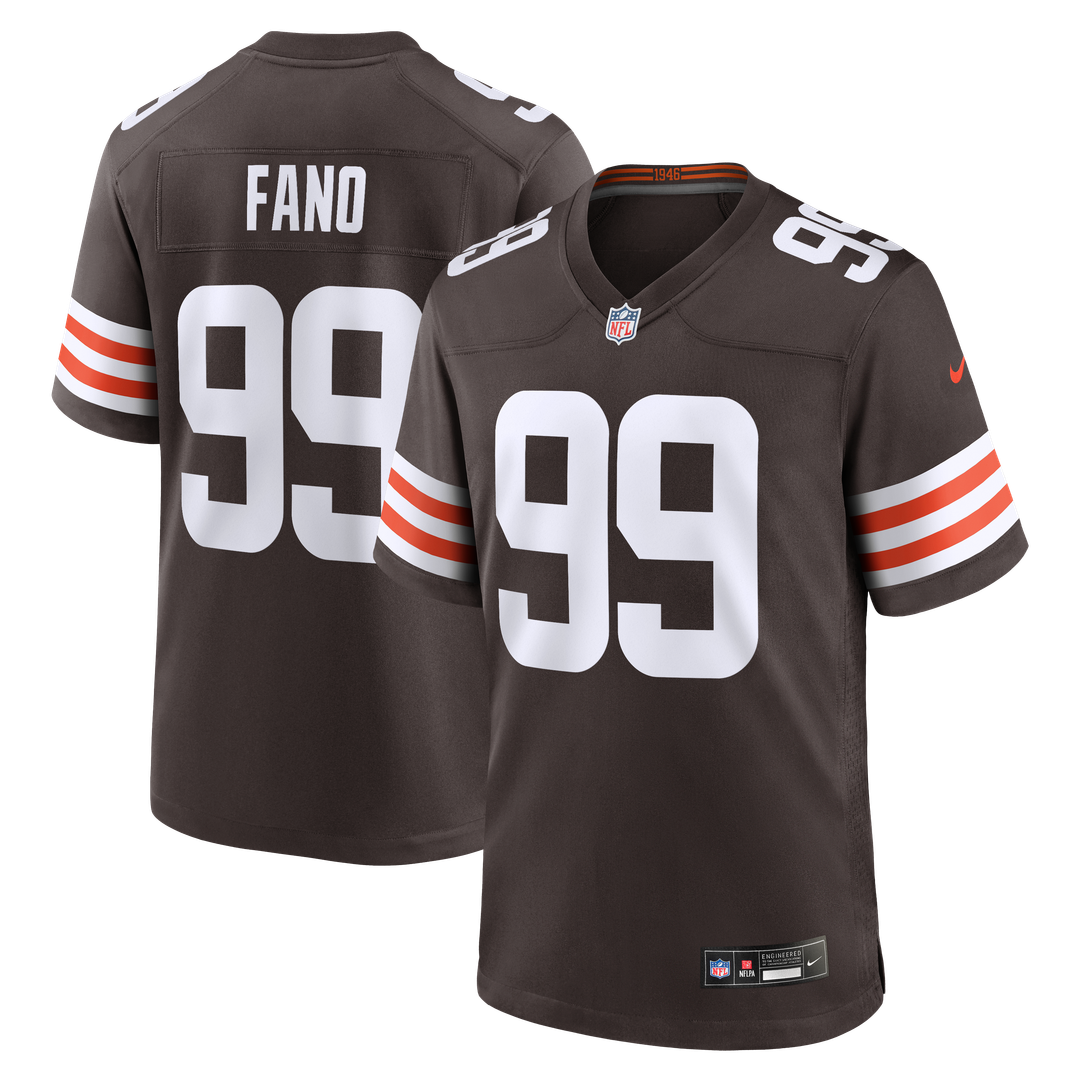 Logan Fano Cleveland Browns Game Jersey - Brown