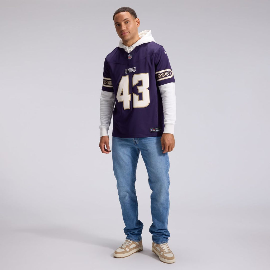 Andrew Van Ginkel Minnesota Vikings 2026 Rivalries Collection Stitched Limited Jersey - Purple