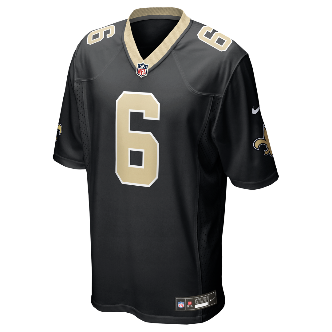 Tyler Shough New Orleans Saints Game Jersey - Black