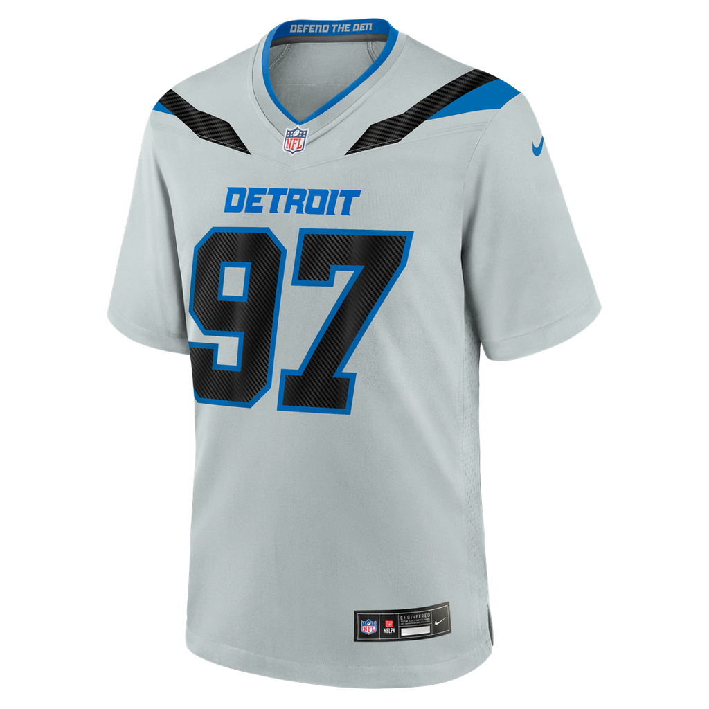 Aidan Hutchinson Detroit Lions 2026 Rivalries Collection Game Jersey - Silver