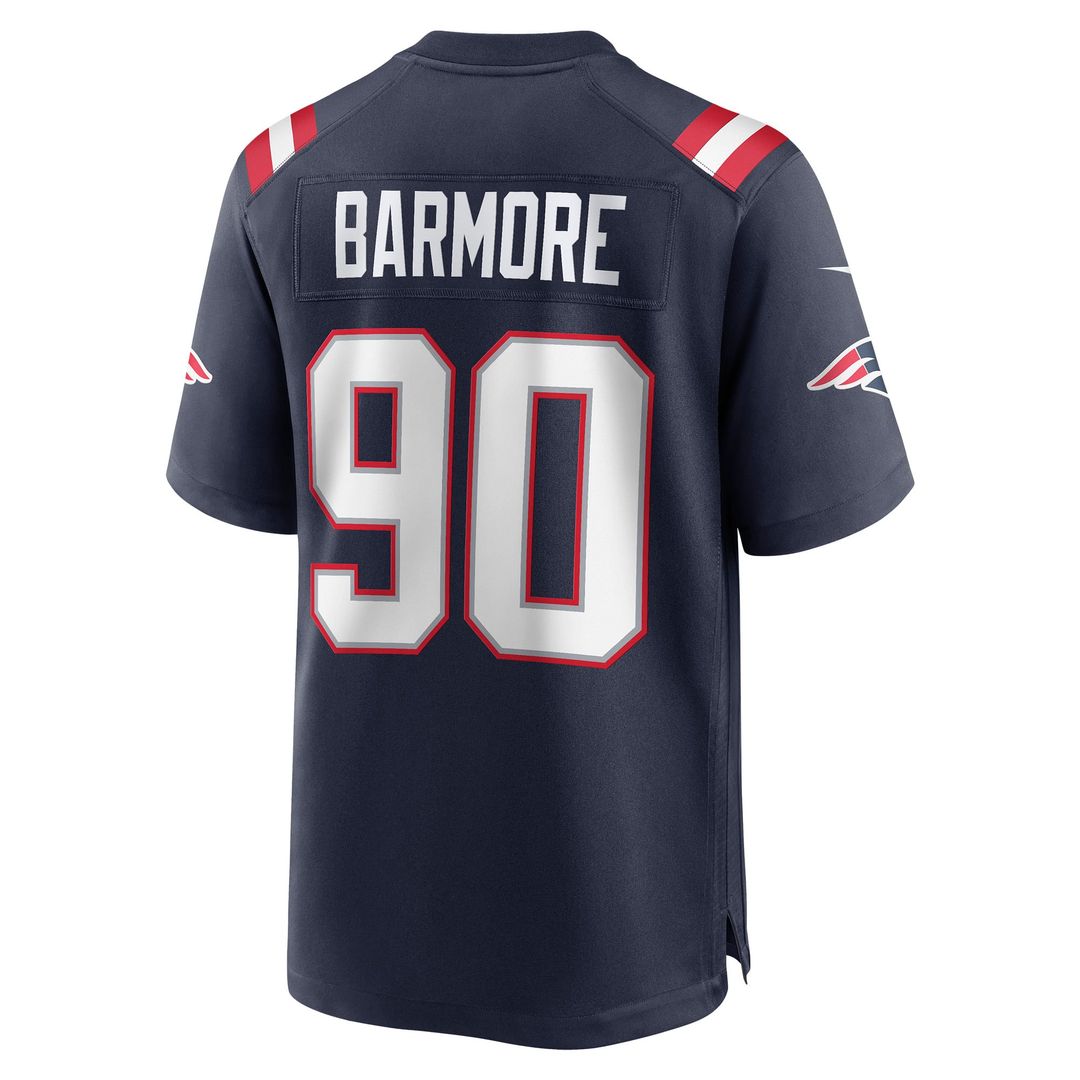 Christian Barmore New England Patriots Game Jersey - Navy