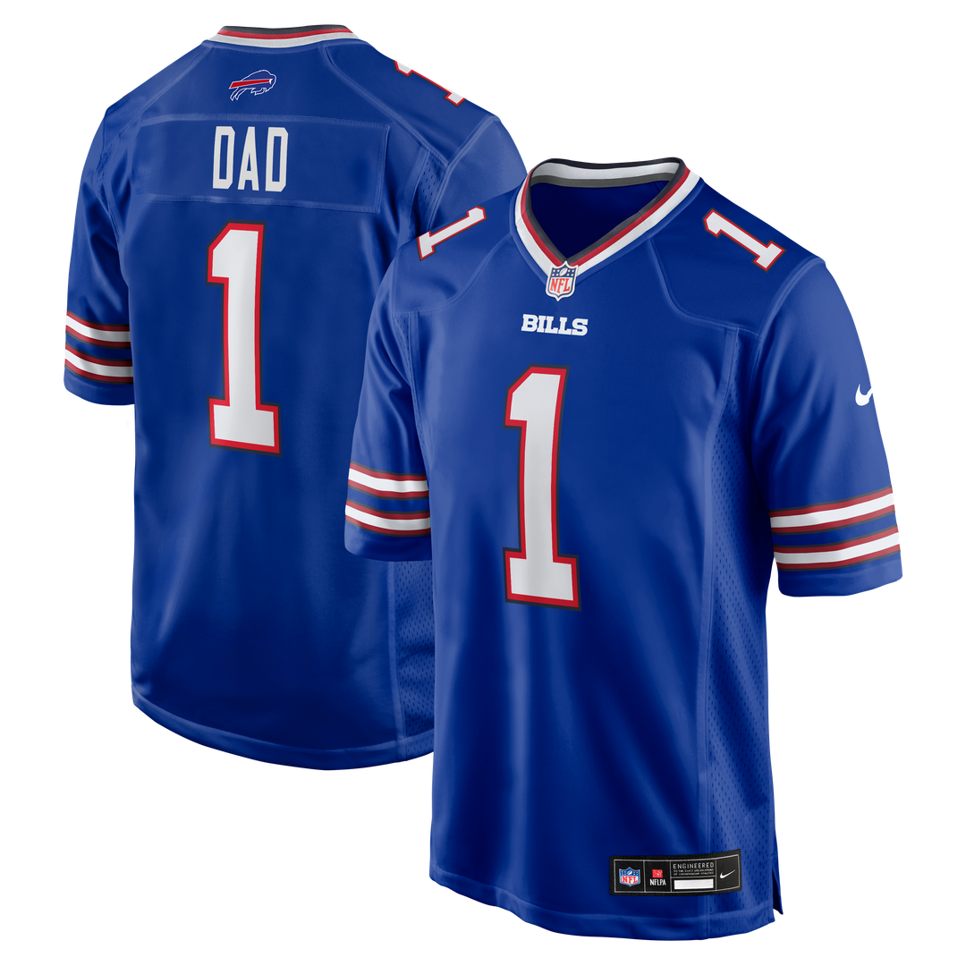 Number 1 Dad Buffalo Bills Game Jersey - Royal Blue