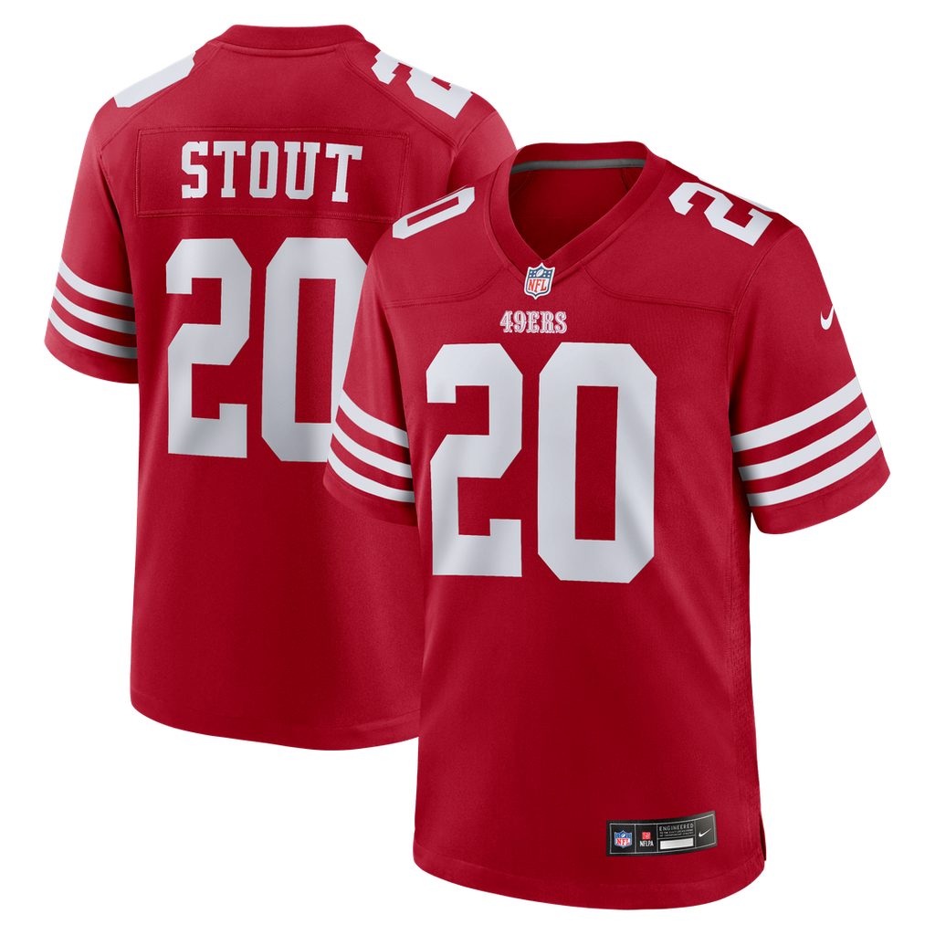 Upton Stout San Francisco 49ers Game Jersey - Scarlet
