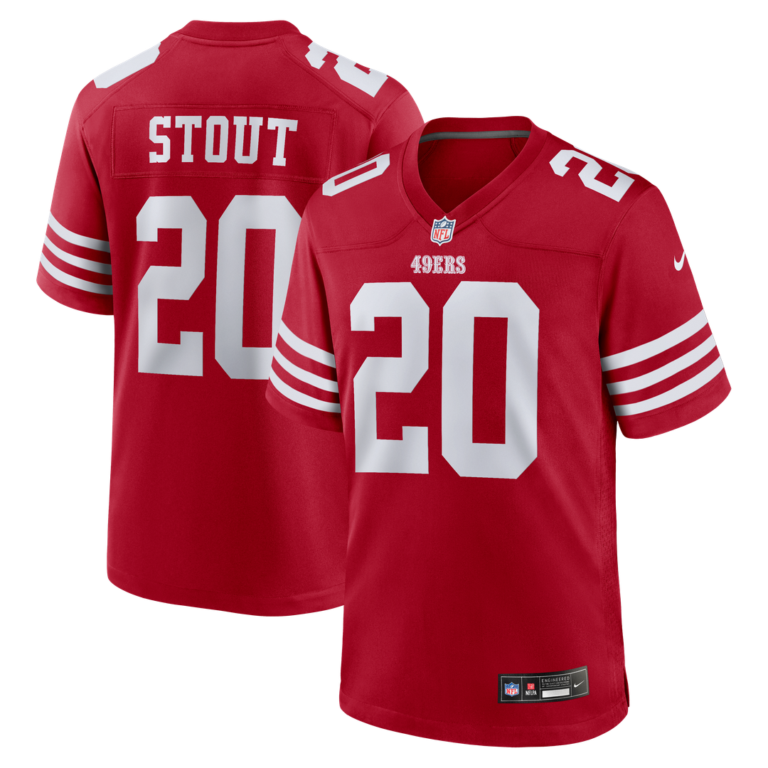 Upton Stout San Francisco 49ers Game Jersey - Scarlet