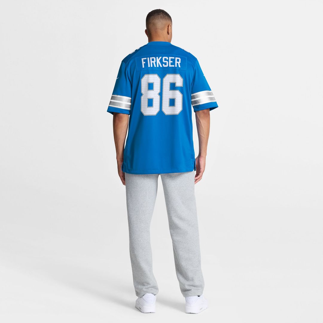Anthony Firkser Detroit Lions Game Jersey - Blue