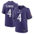 Zay Flowers Baltimore Ravens Game Jersey - Purple