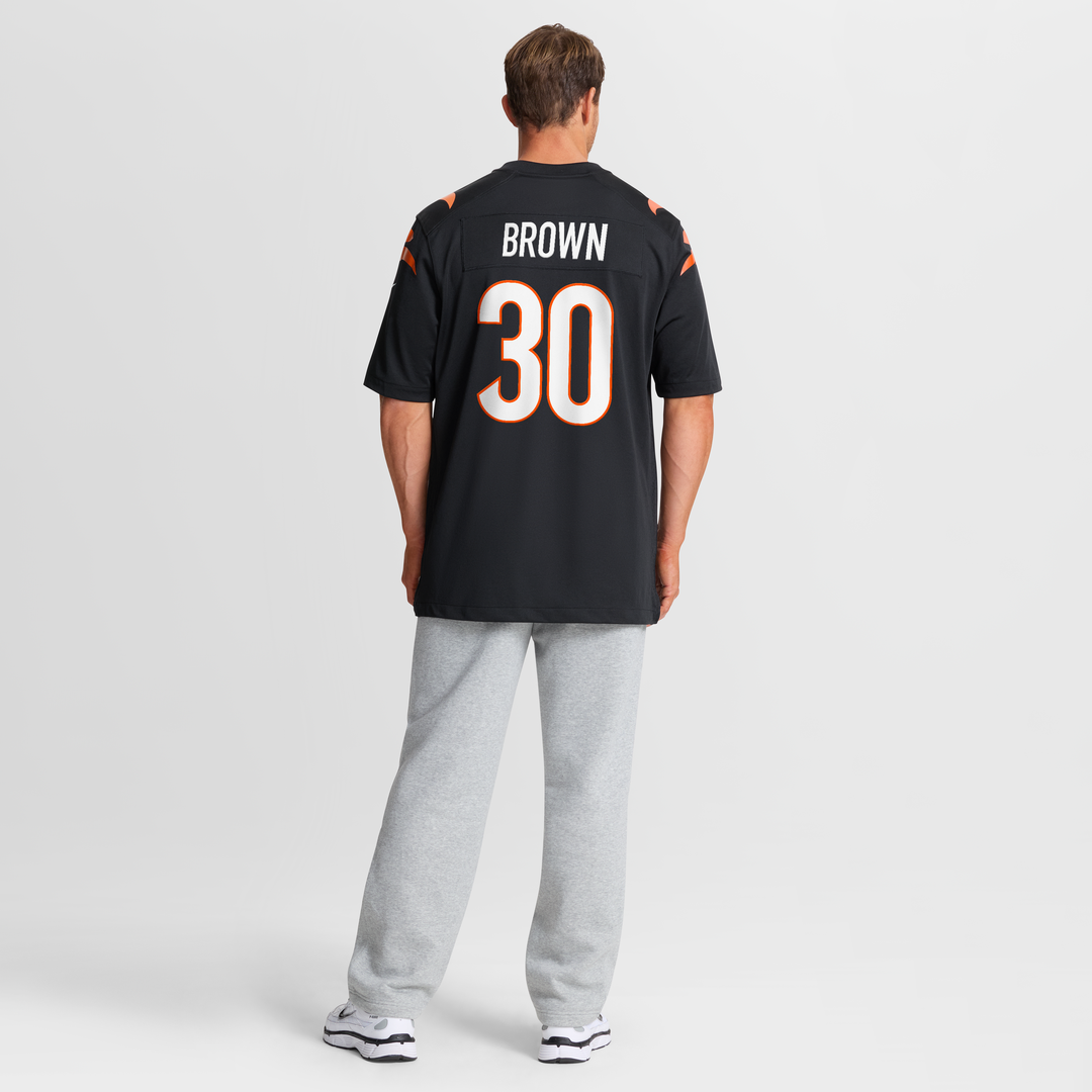 Chase Brown Cincinnati Bengals Game Jersey - Black