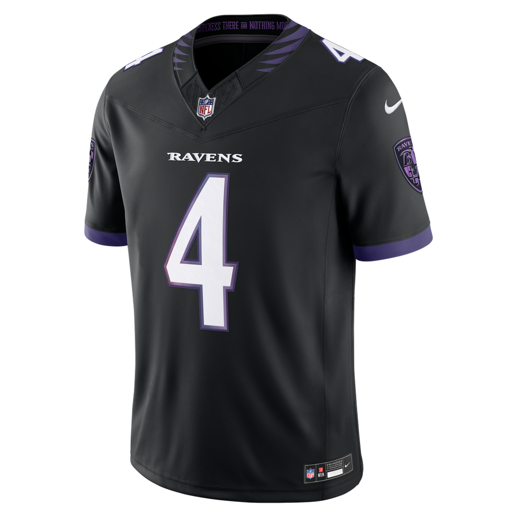 Zay Flowers Baltimore Ravens Alternate Alternate Vapor F.U.S.E. Stitched Limited Jersey - Black