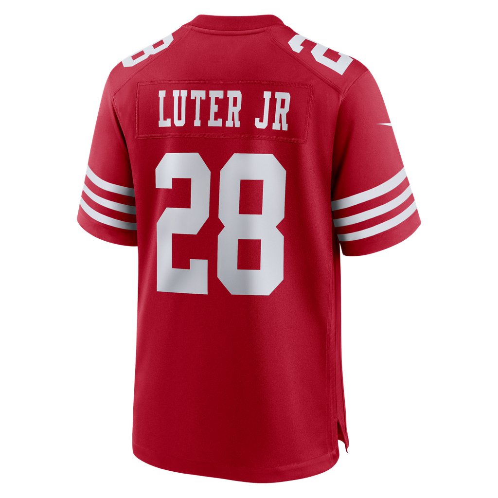 Darrell Luter Jr. San Francisco 49ers Game Jersey - Scarlet
