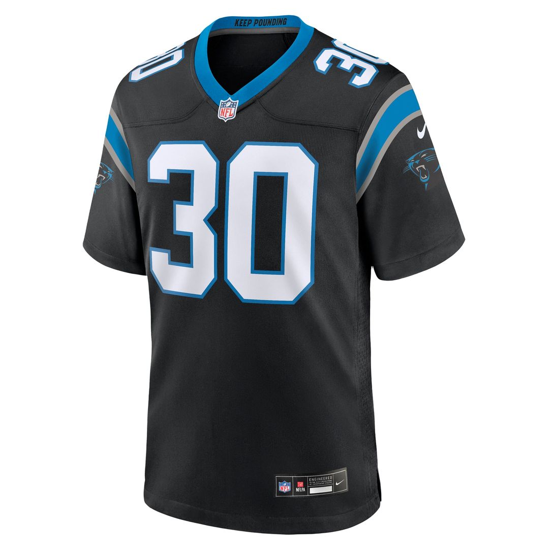 Chuba Hubbard Carolina Panthers Game Jersey - Black