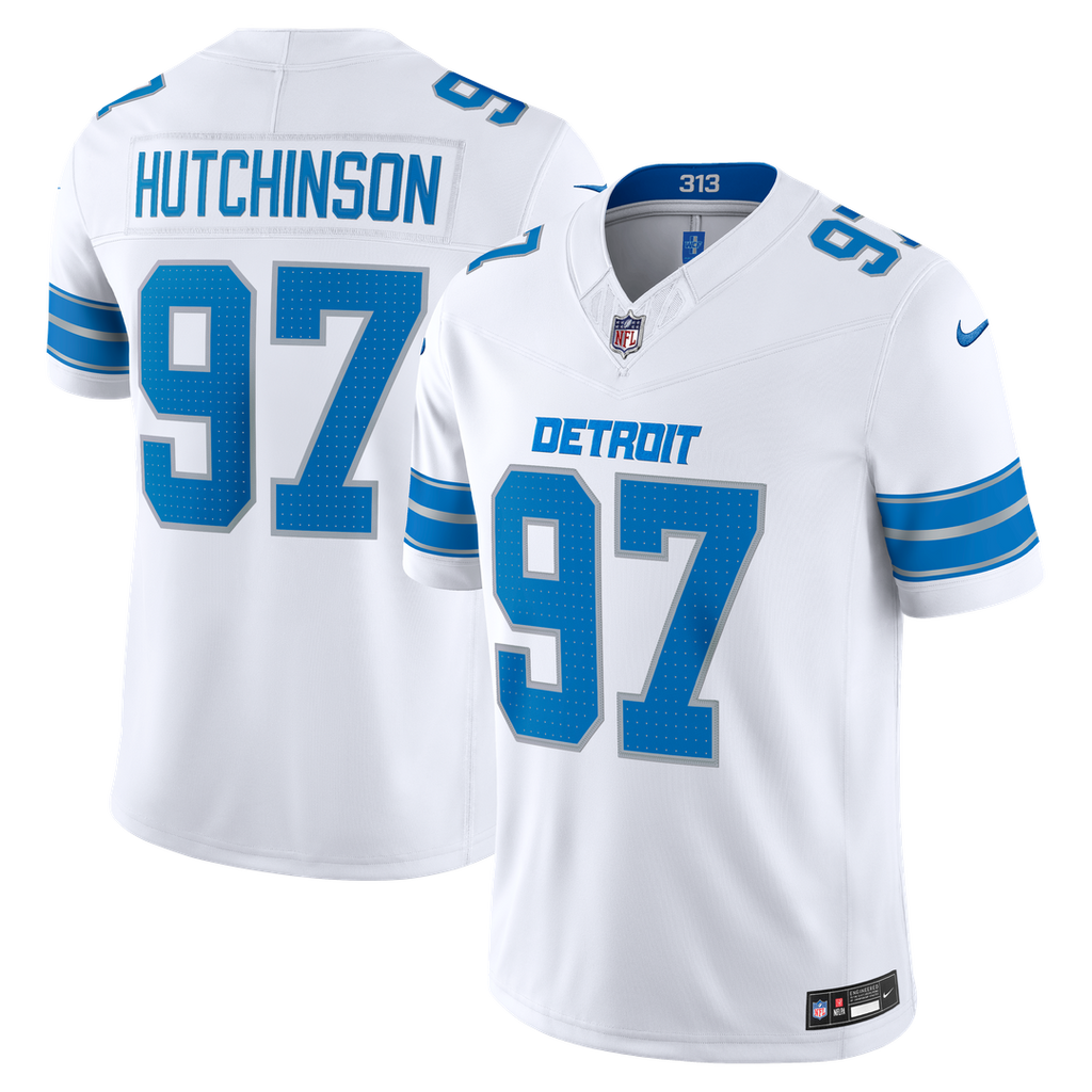 Aidan Hutchinson Detroit Lions Vapor F.U.S.E. Stitched Limited Jersey - White