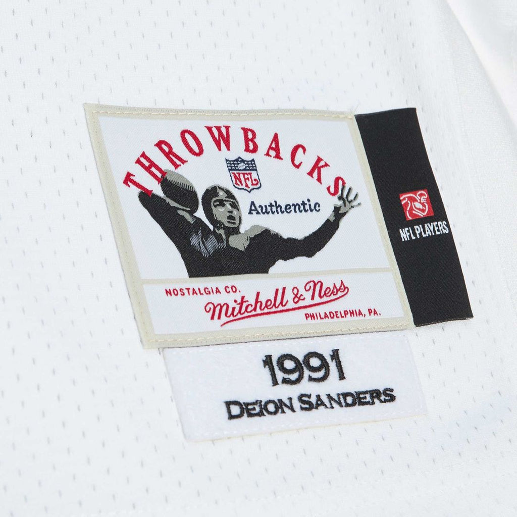 Deion Sanders Atlanta Falcons 1991 Authentic Throwback Jersey - White