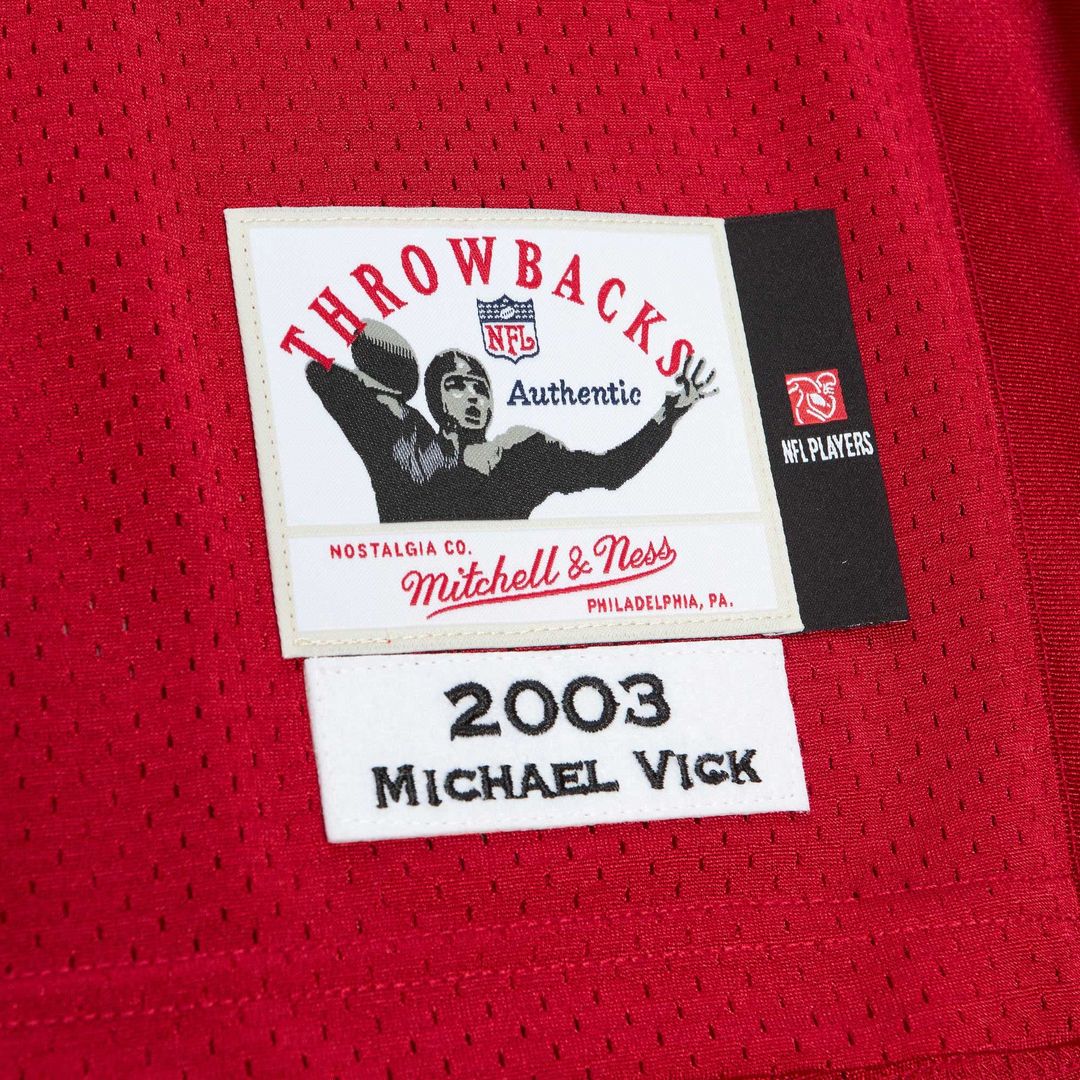Michael Vick Atlanta Falcons 2003 Authentic Throwback Jersey - Red