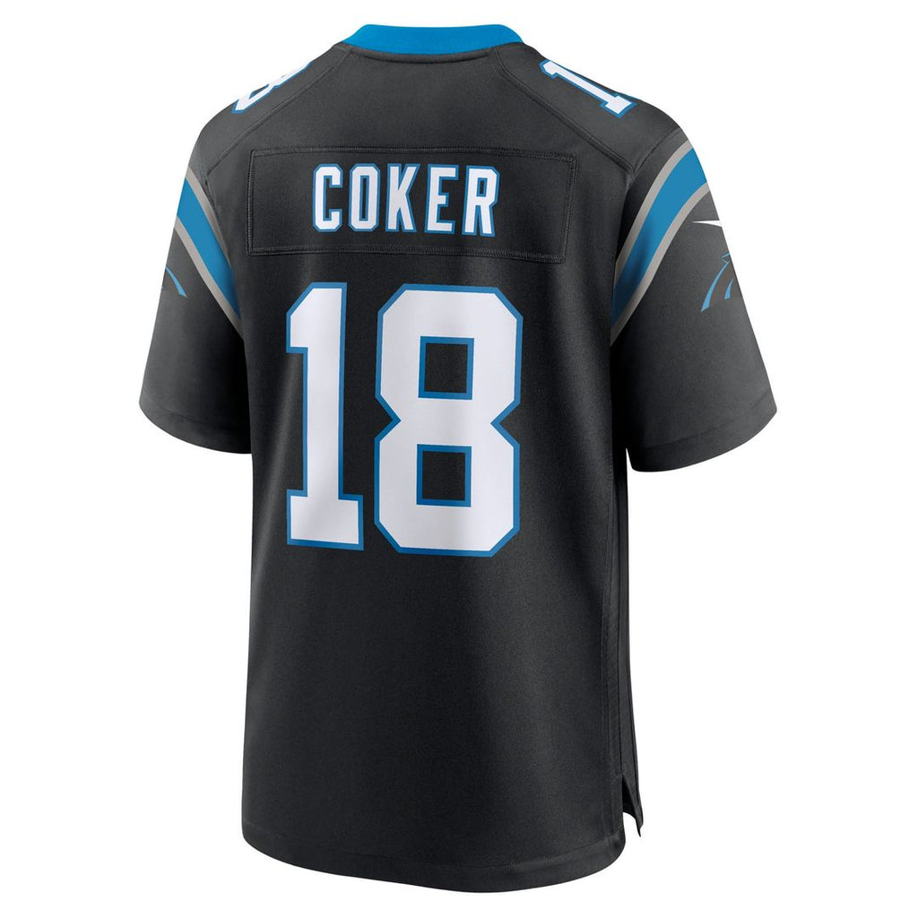 Jalen Coker Carolina Panthers Game Jersey - Black