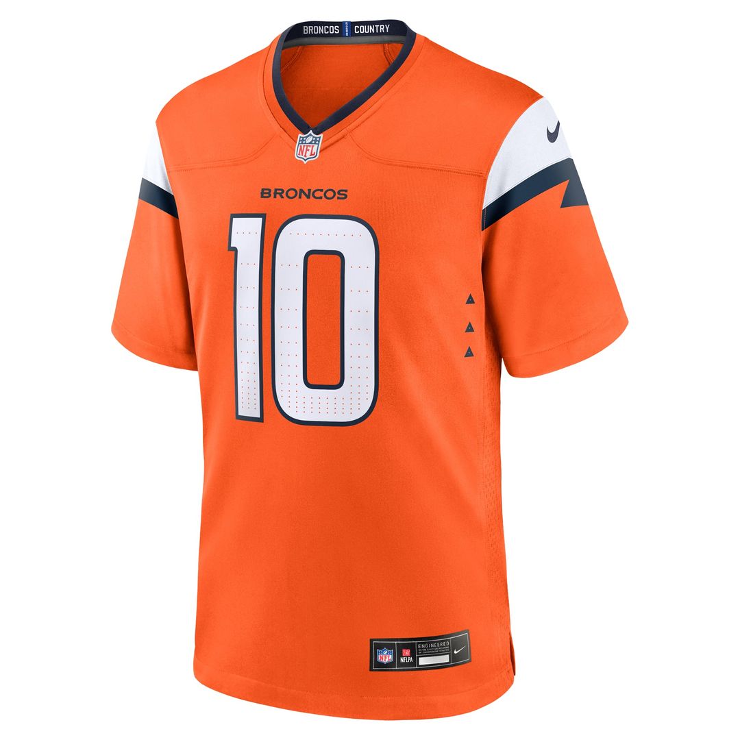 Bo Nix Denver Broncos Game Jersey - Orange