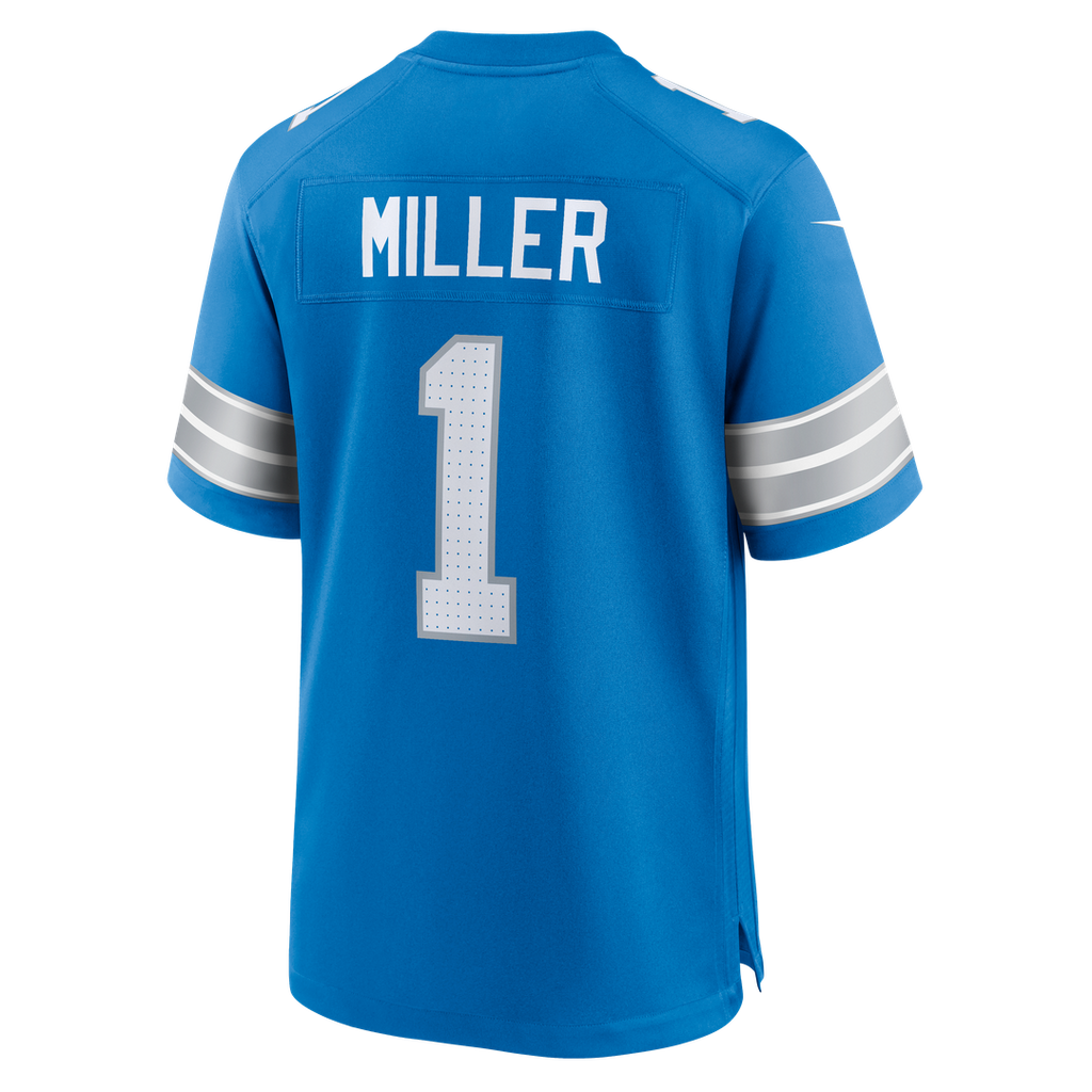 Blake Miller Detroit Lions Game Jersey - Blue