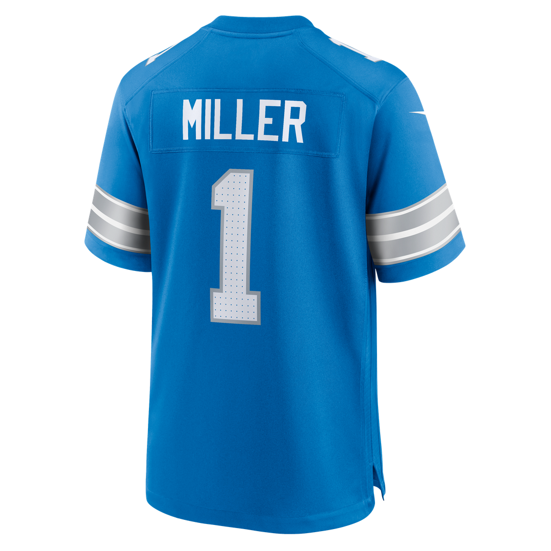 Blake Miller Detroit Lions Game Jersey - Blue