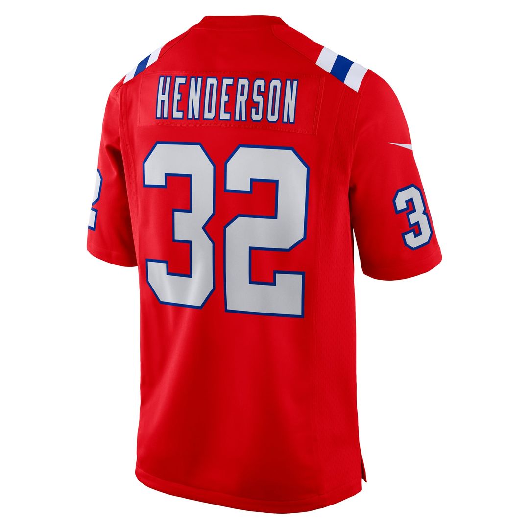 TreVeyon Henderson New England Patriots 2025 NFL Draft Game Jersey - Navy