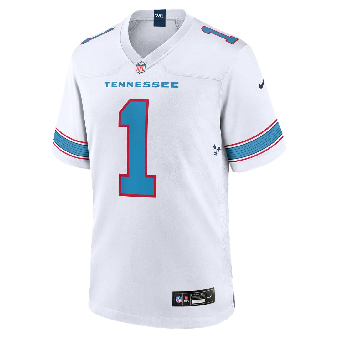 Cameron Ward Tennessee Titans Game Jersey - Light Blue