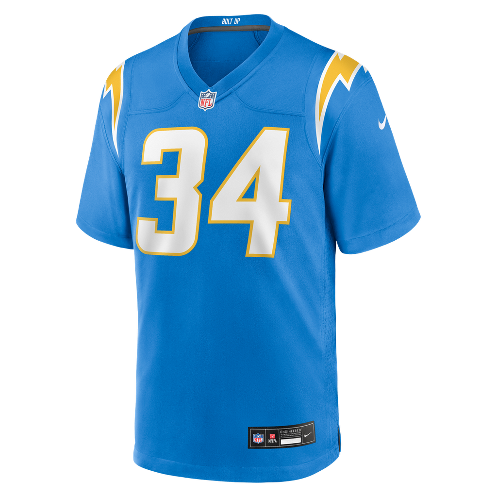 Keaton Mitchell Los Angeles Chargers Game Jersey - Powder Blue