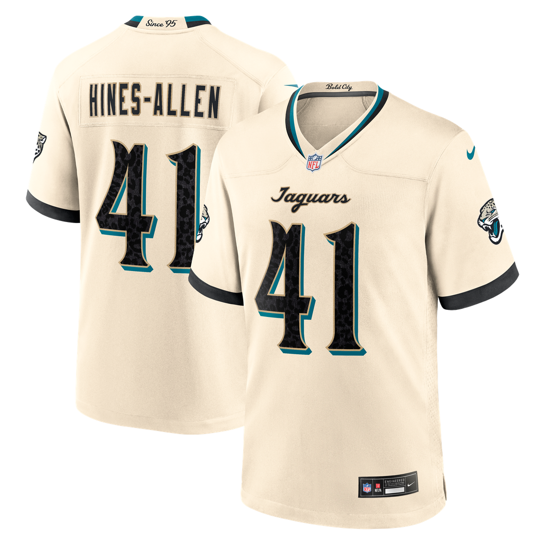Josh Hines-Allen Jacksonville Jaguars 2026 Rivalries Collection Game Jersey - Natural