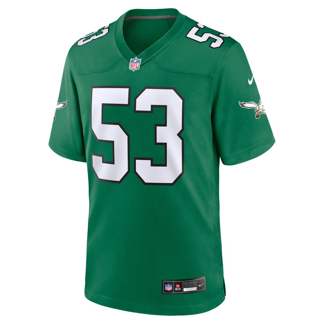 Zack Baun Philadelphia Eagles Alternate Game Jersey - Kelly Green