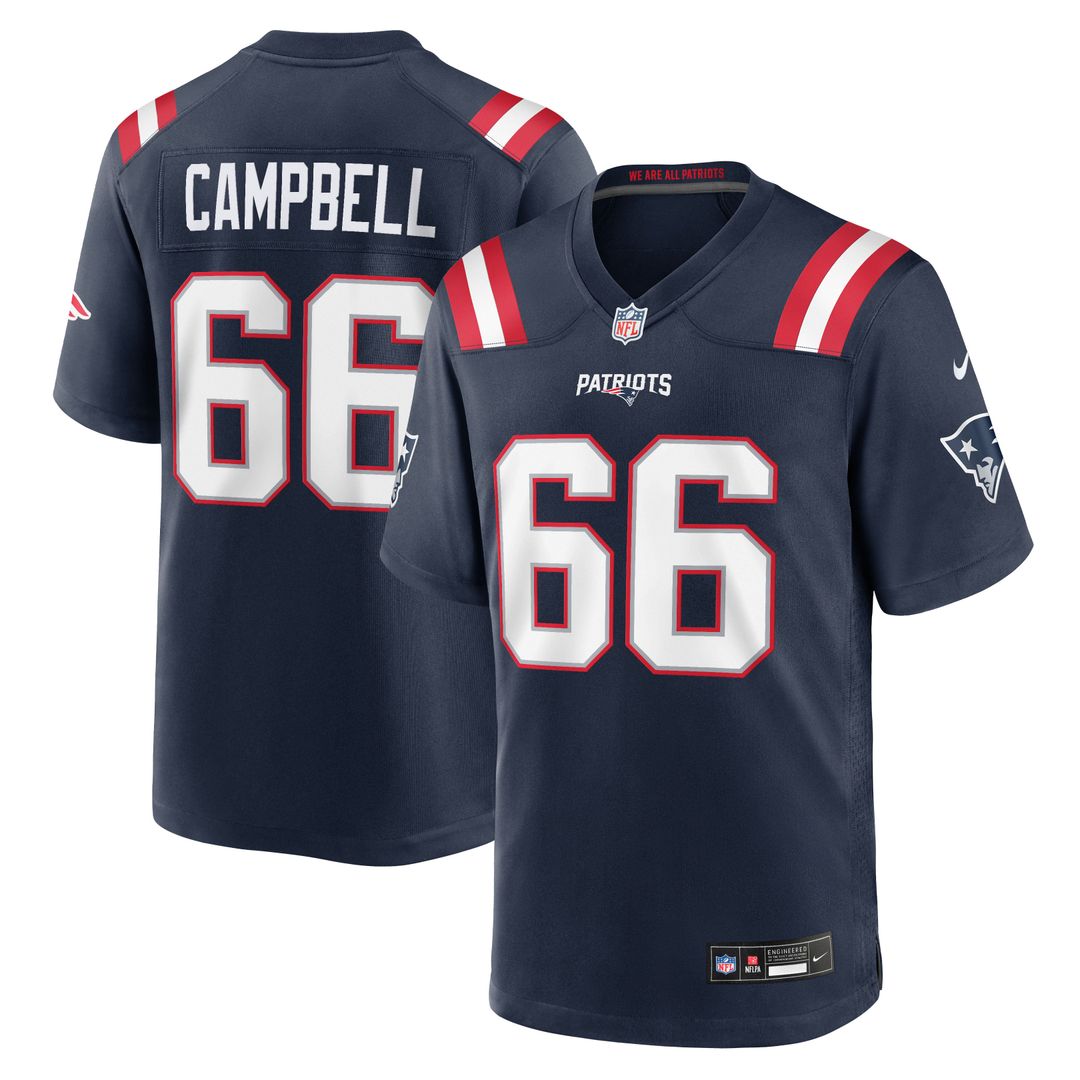 Will Campbell New England Patriots Game Jersey - Navy