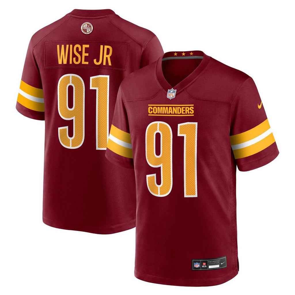 Deatrich Wise Jr. Washington Commanders Game Jersey - Burgundy