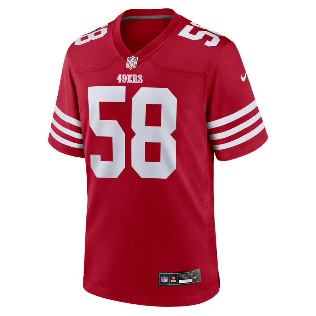 Jarrett Patterson San Francisco 49ers Game Jersey - Scarlet